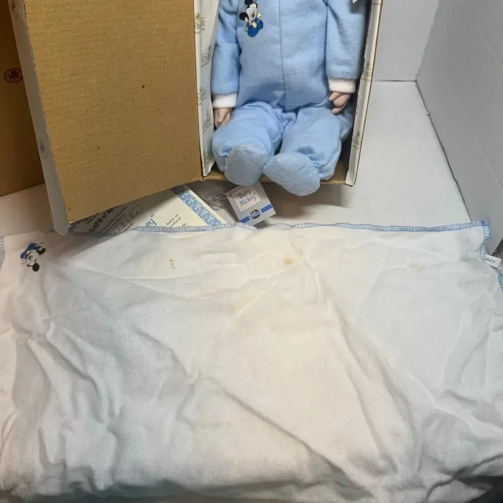 Vintage 90s The Ashton Drake Galleries Baby Mickey Doll Missing Acessories